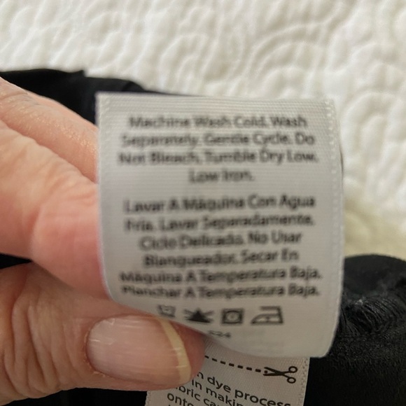 Time and Tru Pull On Black Stretch Jeans Straight Leg Tapered Size Large - Picture 6 of 12